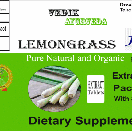 Vedik Ayurveda Lemongrass Extract Tablets Pack of 60 Tablets