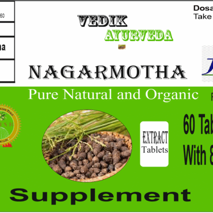 Vedik Ayurveda Nagarmotha Extract Tablets Pack of 60 Tablets