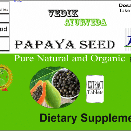 Vedik Ayurveda Papaya Seeds Extract Tablets Pack of 60 Tablets