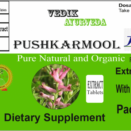 Vedik Ayurveda Pushkarmool Extract Tablets Pack of 60 Tablets