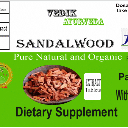 Vedik Ayurveda Sandalwood Extract Tablets Pack of 60 Tablets