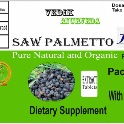 Vedik Ayurveda Saw palmetto Extract Tablets Pack of 60 Tablets