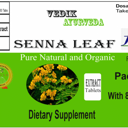 Vedik Ayurveda Senna Leaf Extract Tablets Pack of 60 Tablets