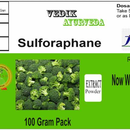 Vedik Ayurveda Sulforaphane Extract Pack of 100 Gram Pure Natural and Organic