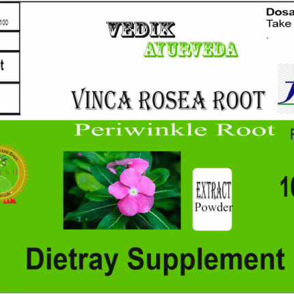 Vedik Ayurveda Sadabahar / Vinca Rosea / Catharanthus roseus / Madagascar periwinkle Root Extract Powder Pack of 100 Gram