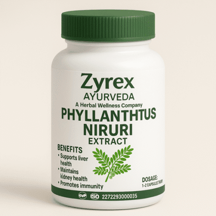 Zyrex Ayurveda Phyllanthus Niruri Extract Tablets Pack of 60 Tablets Pack