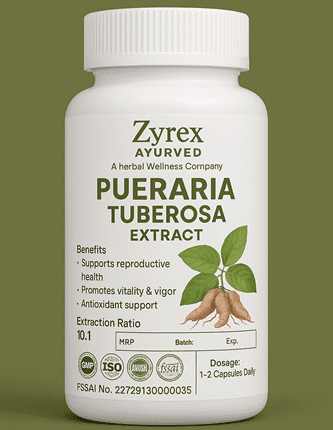 Zyrex Ayurveda Pueraria Tuberosa Extract Tablets Pack of 60 Tablets Pack