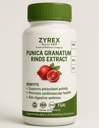 Zyrex Ayurveda Punica Granatum Rind Extract Tablets Pack of 60 Tablets Pack