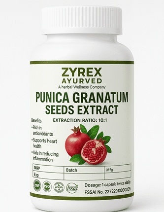 Zyrex Ayurveda Punica Granatum Seeds Extract Tablets Pack of 60 Tablets Pack
