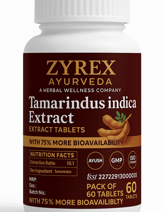 Zyrex Ayurveda Tamarindus Indica Extract Tablets Pack of 60 Tablets.