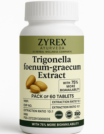 Zyrex Ayurveda Trigonella Foenum Graecum Extract Tablets Pack of 60 Tablets.
