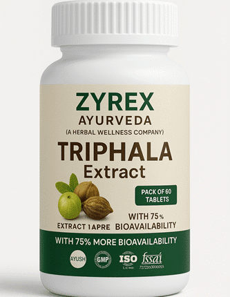 Zyrex Ayurveda Triphala Extract Tablets Pack of 60 Tablets.