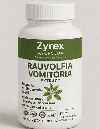 Zyrex Ayurveda Rauvolfia Vomitoria Extract Tablets Pack of 60 Tablets