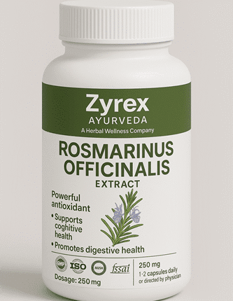 Zyrex Ayurveda Rosmarinus Officnalis Extract Tablets Pack of 60 Tablets Pack