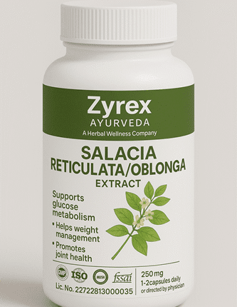 Zyrex Ayurveda Salacia Reticulata / Oblonga Extract Extract Tablets Pack of 60 Tablets Pack