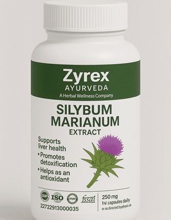 Zyrex Ayurveda Silybum marianum Extract Tablets Pack of 60 Tablets Pack