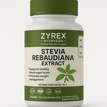 Zyrex Ayurveda Stevia Rebaudiana Extract Tablets Pack of 60 Tablets Pack.