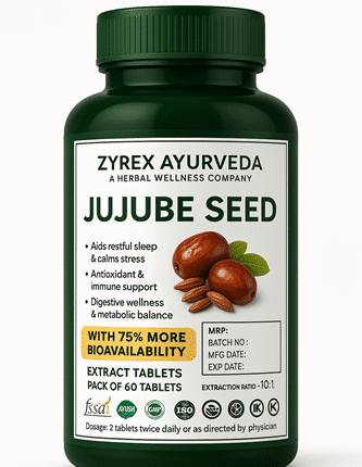 Zyrex Ayurveda Jujube Seeds Extract Tablets Pack of 60 Tablets