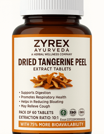 Zyrex Ayurveda Dried Tangerine Peel Extract Tablets Pack of 60 Tablets