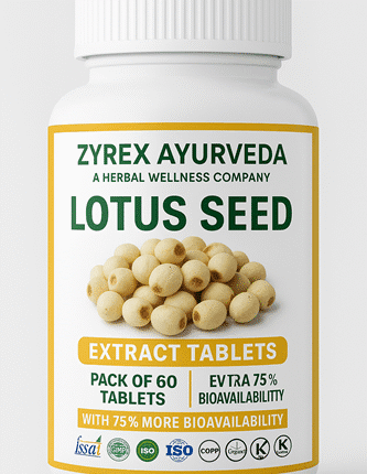 Zyrex Ayurveda lotus Seed Extract Tablets Pack of 60 Tablets