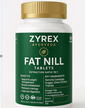 Zyrex Ayurveda Fat Nill Tablets Pack of 60 Tablets Pack