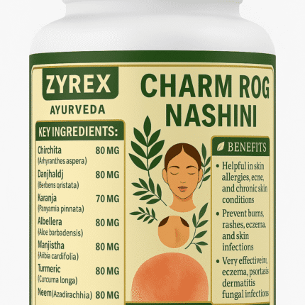 Zyrex Ayurveda Charm Rog Nashini Tablets Pack of 60 Tablets
