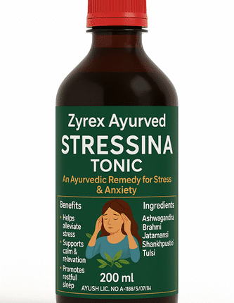 Zyrex Ayurveda Stressina Tonic Pack 200 ML (A Herbal Remedy Stress, Depression and Anxiety)