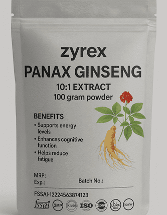 Zyrex Ayurveda Panax Ginseng Extract Powder 100 Gram Pack