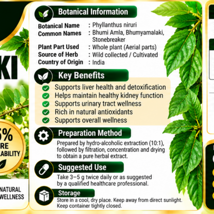 Genex-Herbal Bhumyamalaki (Phyllanthus niruri or Bhumi Amla) Extract Powder 100 Gram Pack